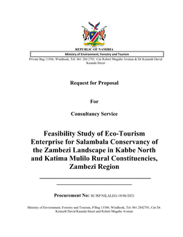 Feasibility Study of Eco-Tourism Enterprise for Salambala