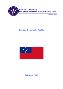 Samoan Community Profile February 2016