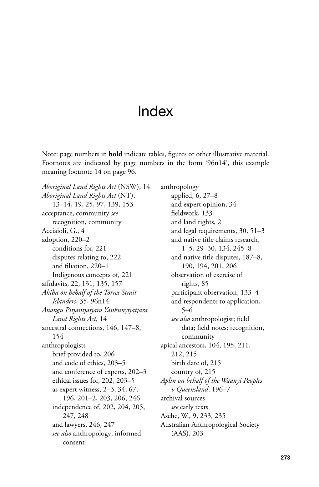 Note: Page Numbers in Bold Indicate Tables, Figures Or Other Illustrative Material