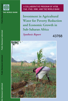 Investment in Agricultural Water for Poverty Reduction and Economic Growth in Sub-Saharan Africa Synthesis Report