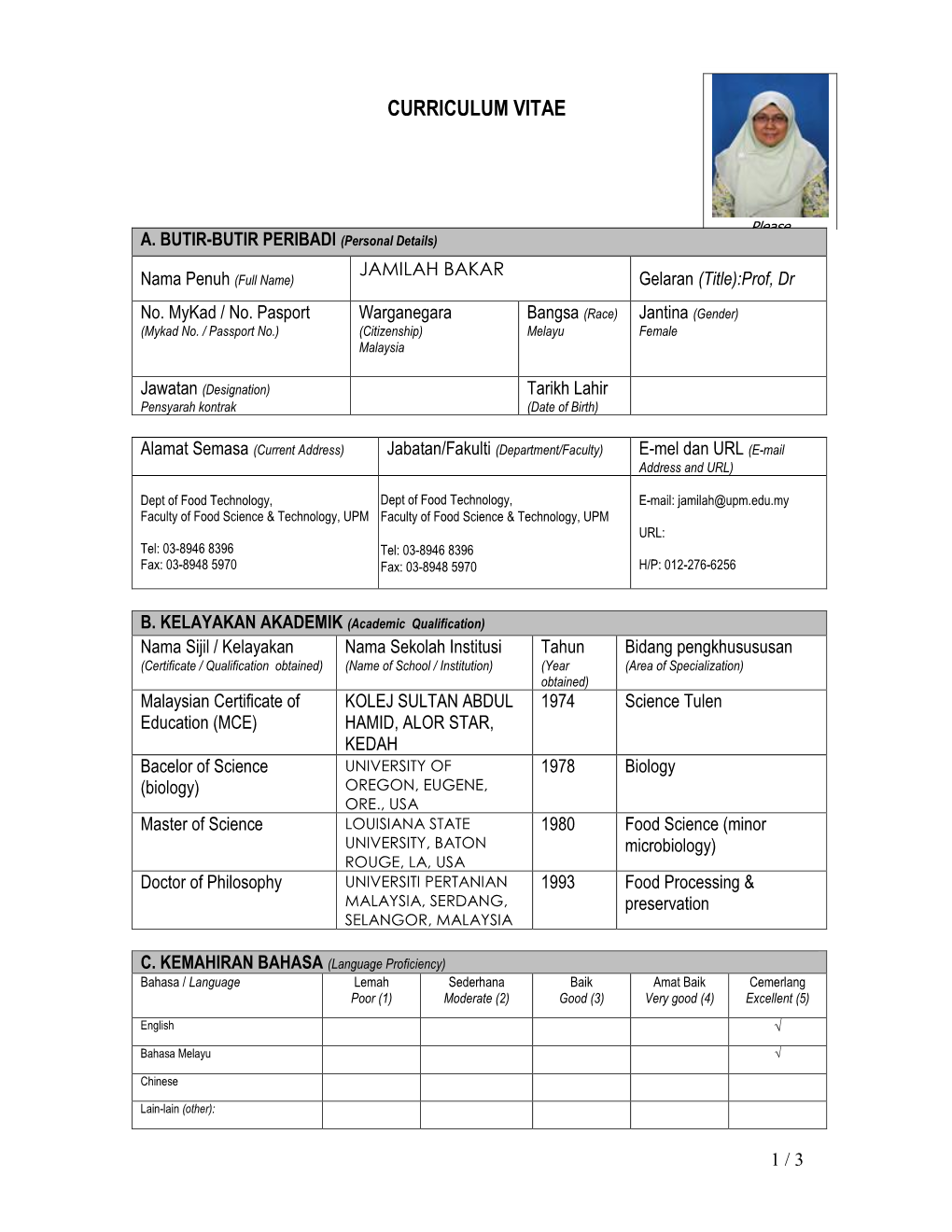 Curriculum Vitae