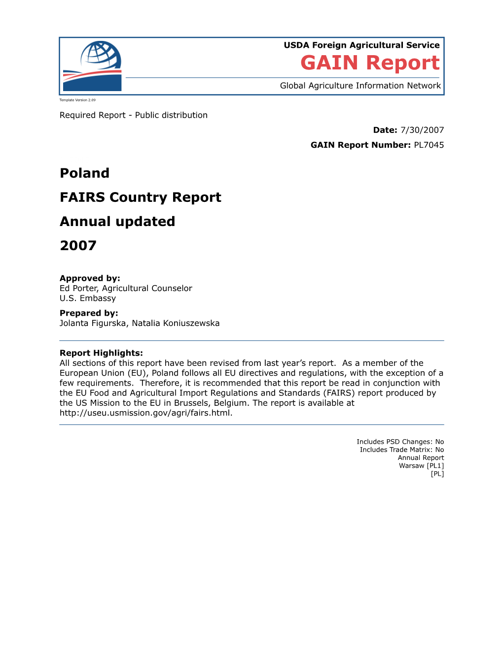 Required Report - Public Distribution s59