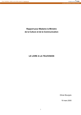 Le Livre À La Télévision