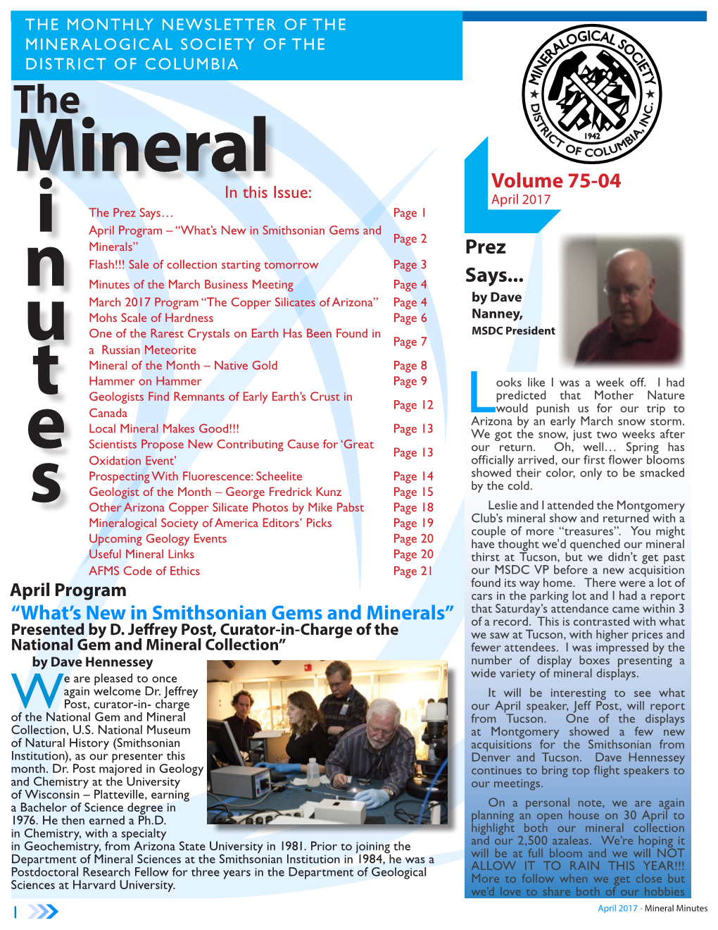 Mineral Minutes April 2017.Pdf