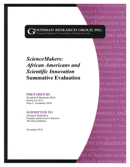 African Americans and Scientific Innovation Summative Evaluation
