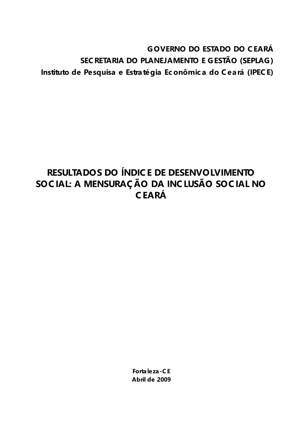 Índice De Desenvolvimento Social 2007