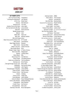 Song List 6-19-06