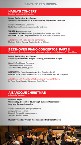 Nadja's Concert a Baroque Christmas Beethoven Piano