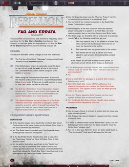 FAQ and ERRATA System Contains Two Or More Ion Cannons and Rebel Ships
