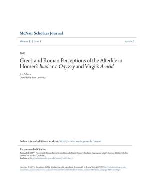 Greek and Roman Perceptions of the Afterlife in Homer's