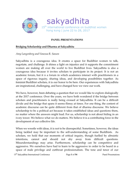 Sakyadhita International Association of Buddhist Women