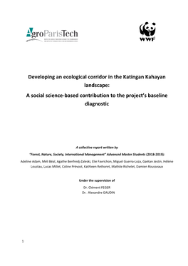 Developing an Ecological Corridor in the Katingan Kahayan Landscape: a Social Science-Based Contribution to the Project’S Baseline Diagnostic