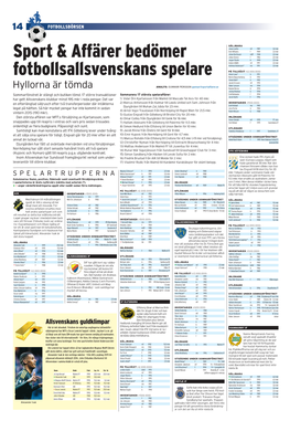 Sport & Affärer Bedömer Fotbollsallsvenskans Spelare