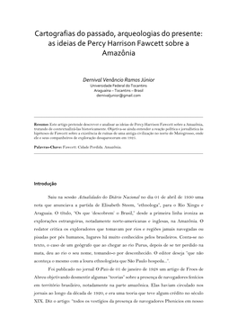 As Ideias De Percy Harrison Fawcett Sobre a Amazônia