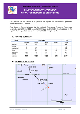 SITUATION REPORT 32 of 26/02/2016