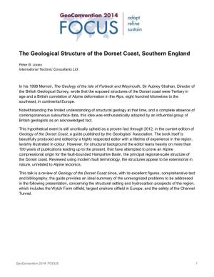 The Geological Structure of the Dorset Coast, Southern England