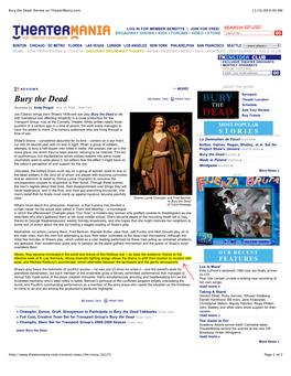 Bury the Dead Review on Theatermania.Com