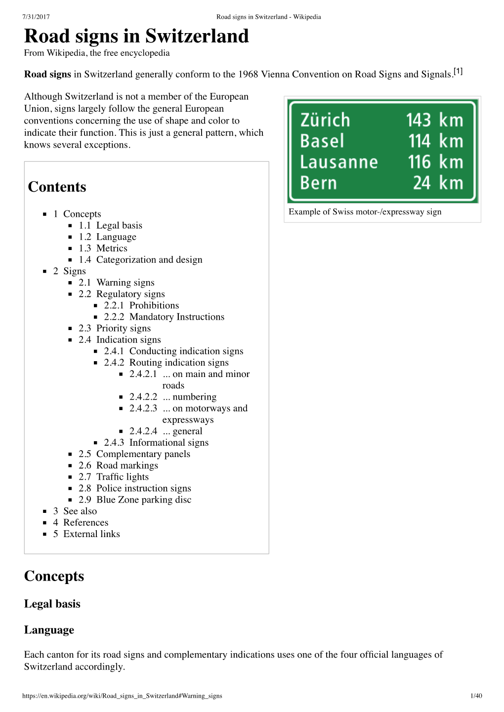 Road Signs in Switzerland - Wikipedia Road Signs in Switzerland from Wikipedia, the Free Encyclopedia