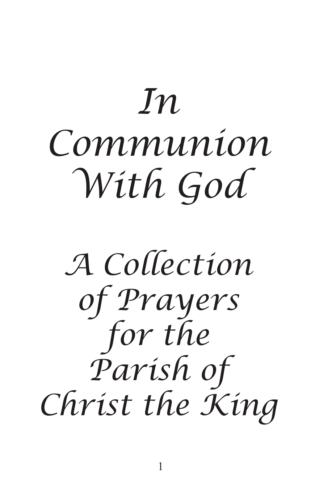 In Communion with God