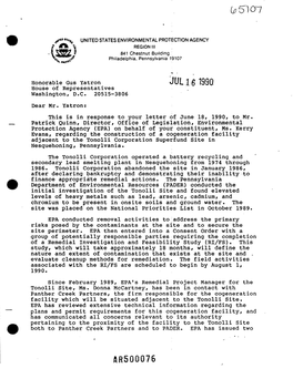 Ftrs00076 Letters Dated November 29, 1989 and May 29, 1990 to Panther Creek Partners and to PADER Which Summarize the Agency's Concerns Regarding This Matter