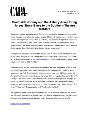 Southside Johnny and the Asbury Jukes Bring Jersey Shore Blues to the Southern Theatre March 9