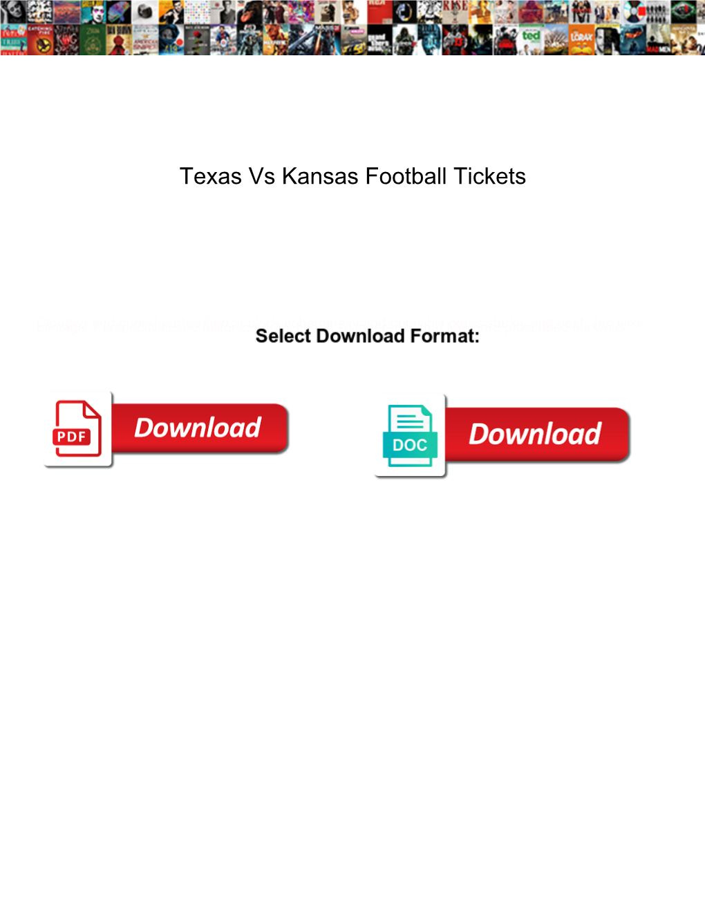 Texas Vs Kansas Football Tickets