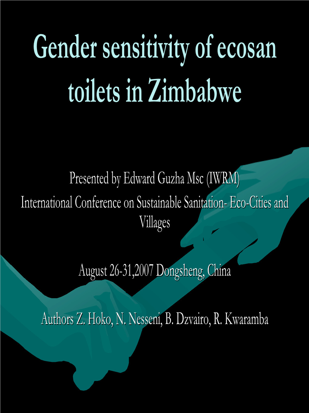 Gender Sensitivity of Ecosan Toilets in Zimbabwe