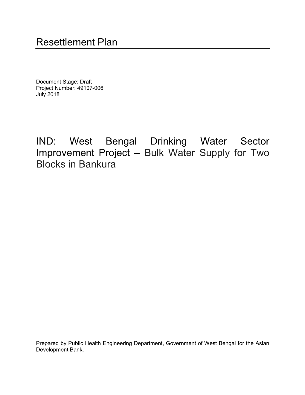 49107-006: West Bengal Drinking Water