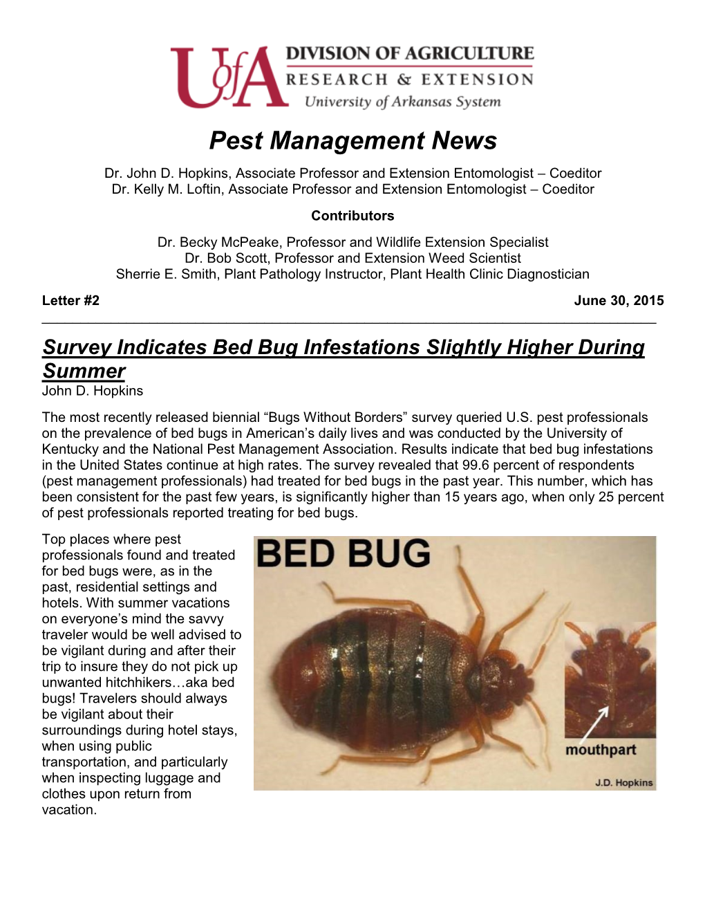 Pest Management News