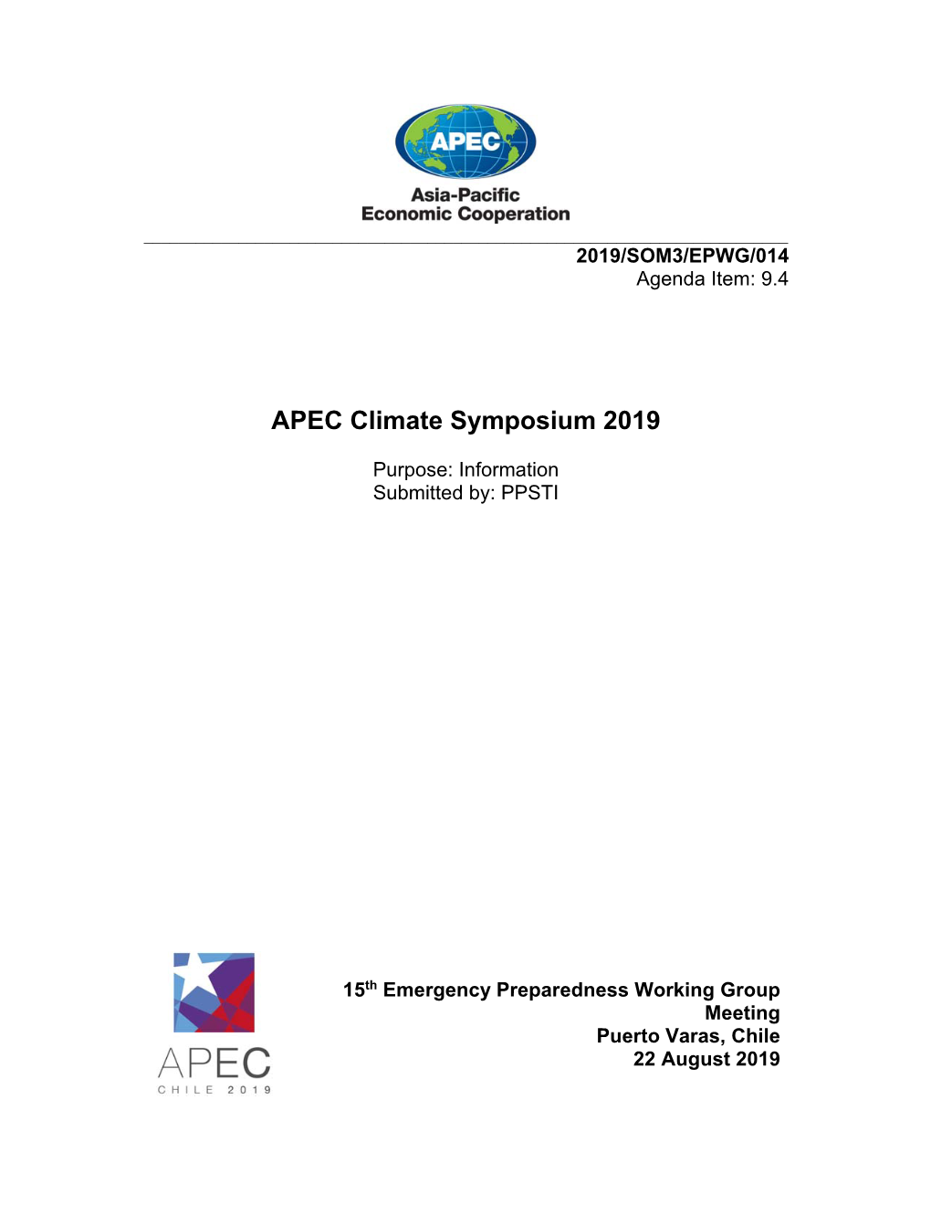 APEC Climate Symposium 2019