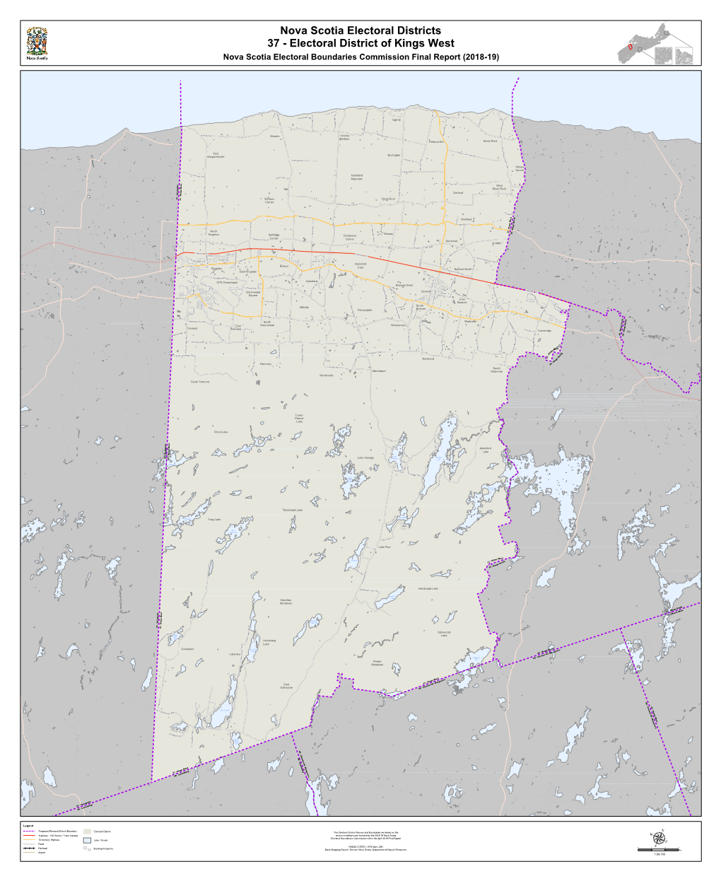 Kings West Nova Scotia Electoral Boundaries Commission Final Report (2018-19)