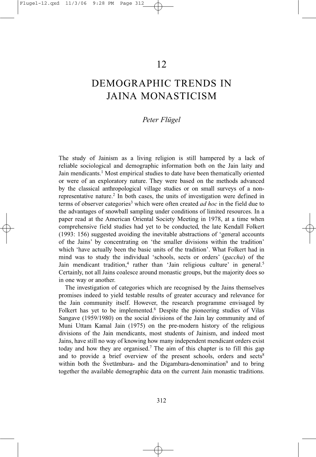 12 Demographic Trends in Jaina Monasticism