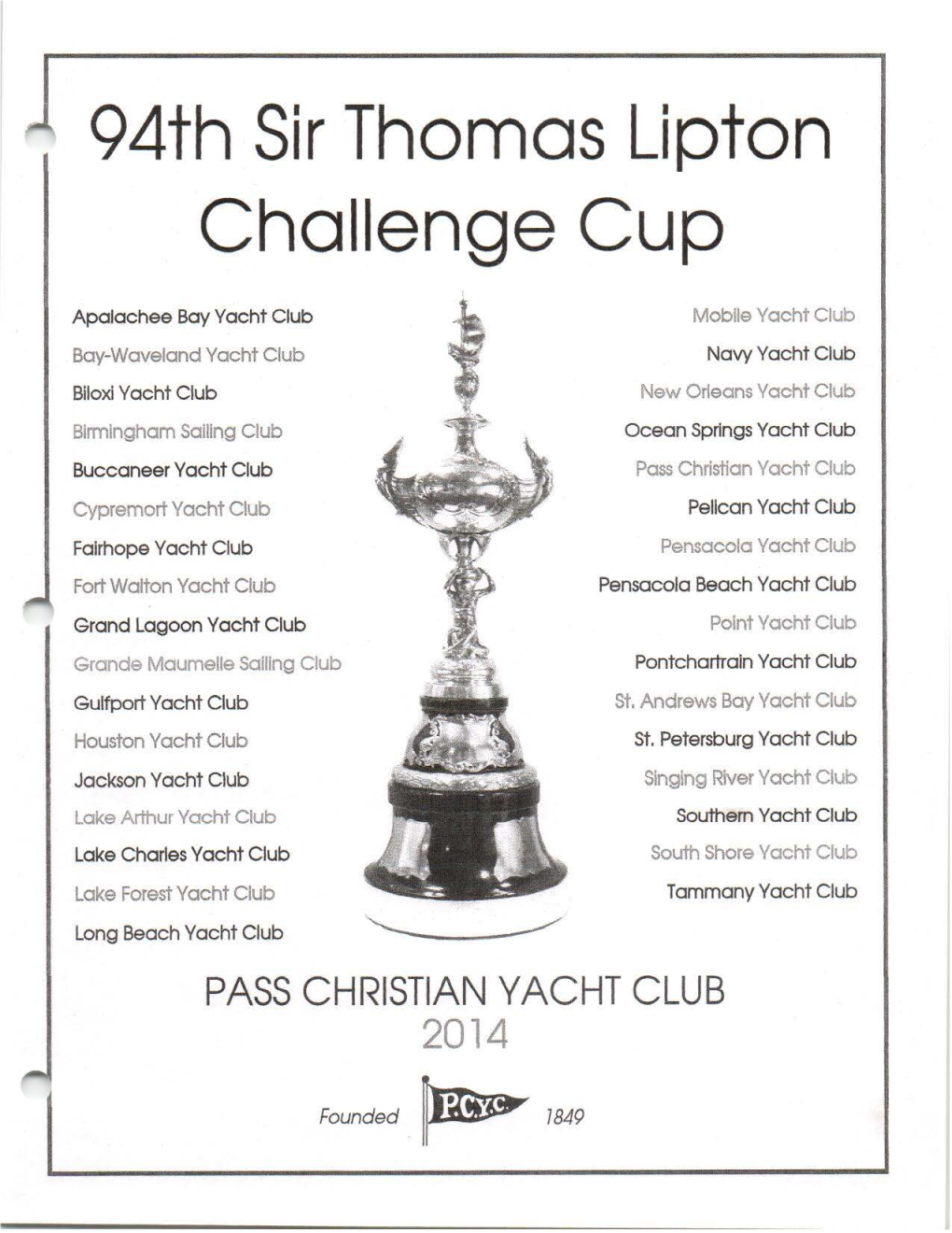 94Th Sir Thomas Lipton Challenge Cup