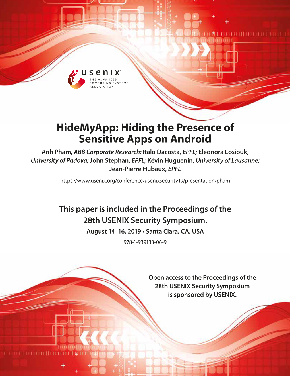 Hiding the Presence of Sensitive Apps on Android