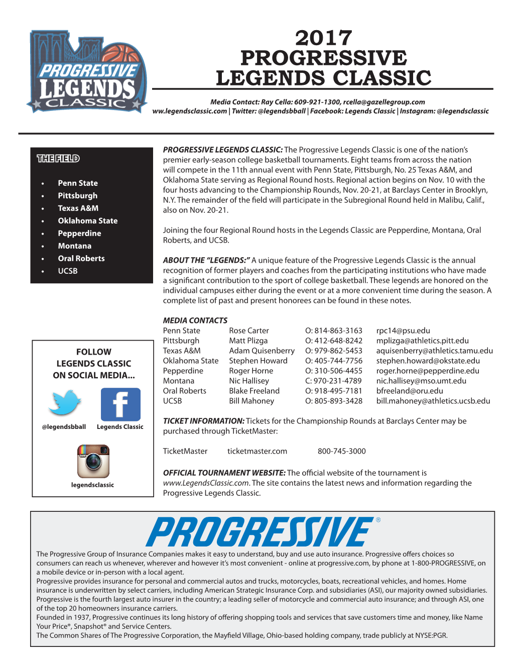 2017 Progressive Legends Classic