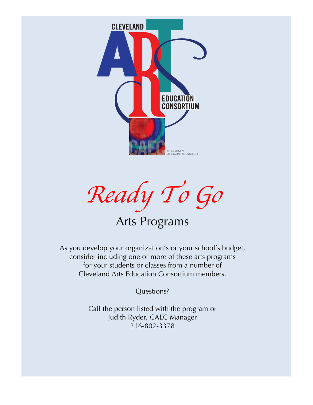 Ready to Go Arts Programs