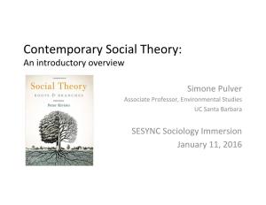 Contemporary Social Theory: an Introductory Overview