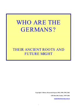 Who Are the Germans?