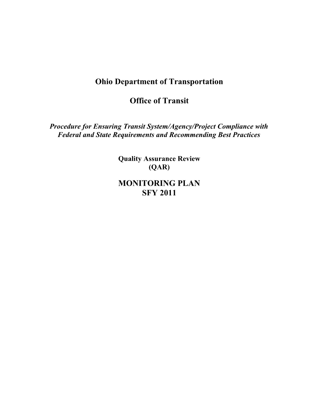 Ohio Department of Transportation s2