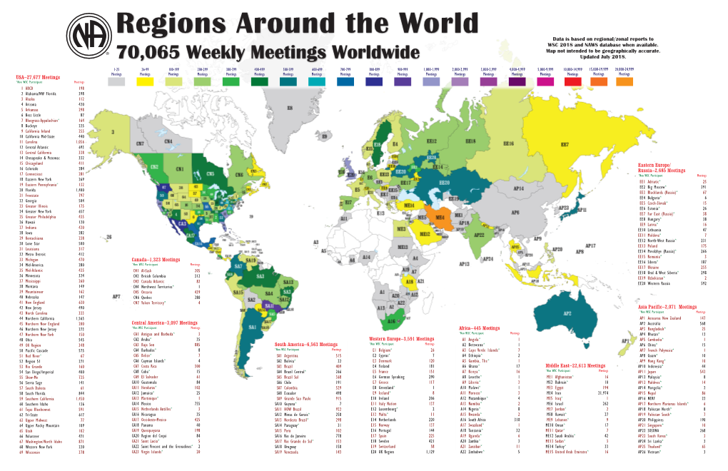 World Regional Map 11X17 071718