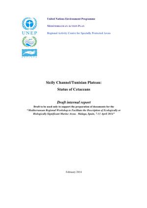 Sicily Channel/Tunisian Plateau: Status of Cetaceans