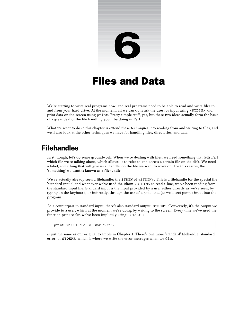 Files and Data
