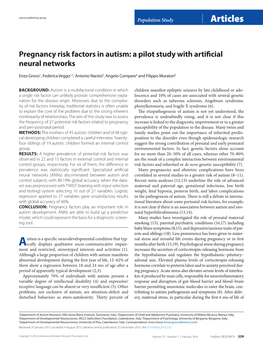 Pregnancy Risk Factors in Autism: a Pilot Study with Artificial Neural Networks