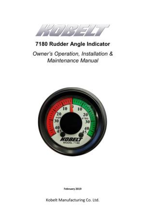 7180 Rudder Angle Indicator Manual