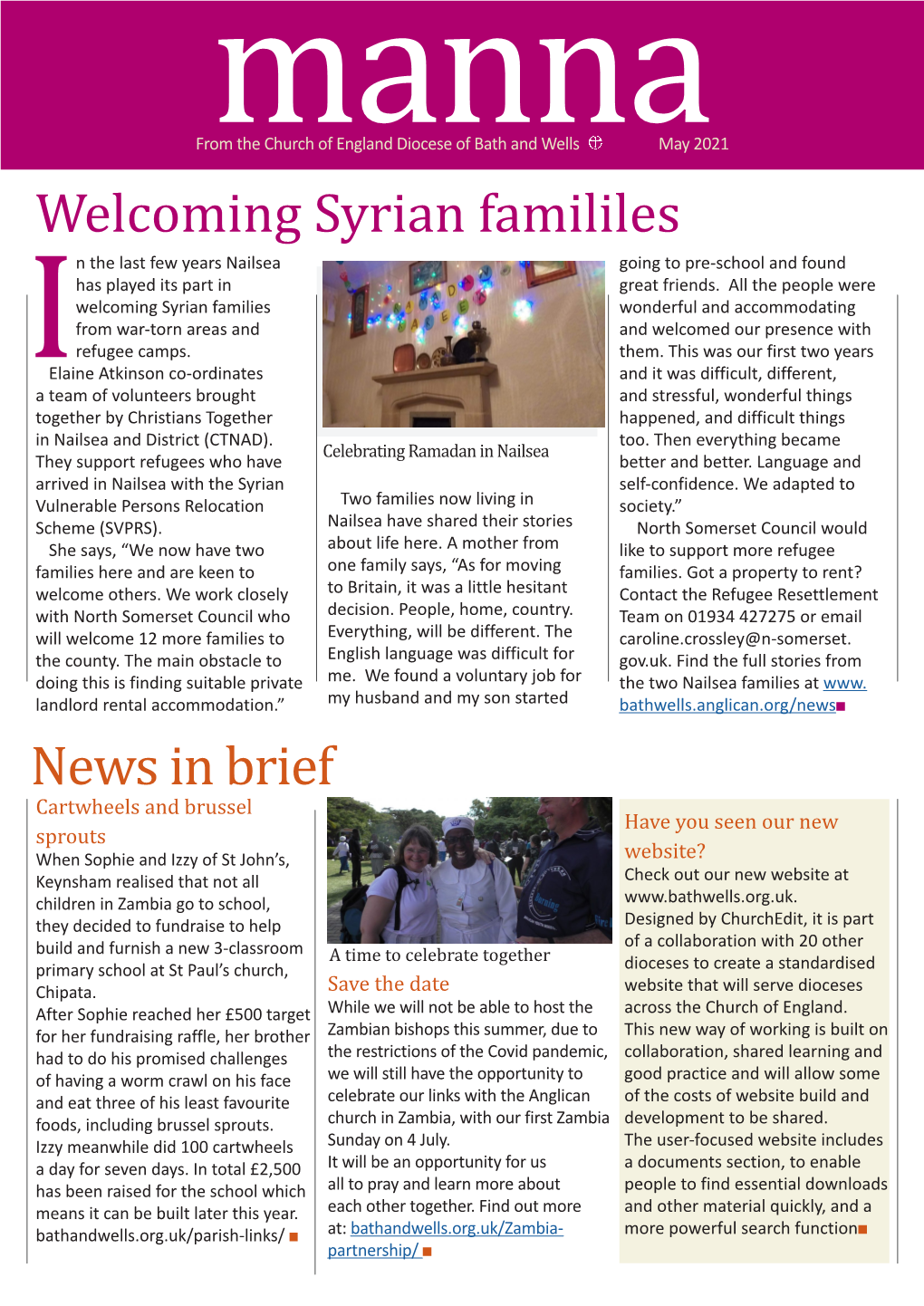 Welcoming Syrian Famililes News in Brief