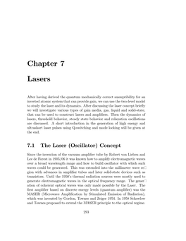 Chapter 7 Lasers