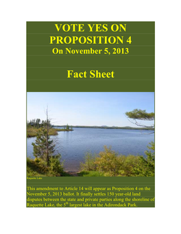 VOTE YES on PROPOSITION 4 Fact Sheet