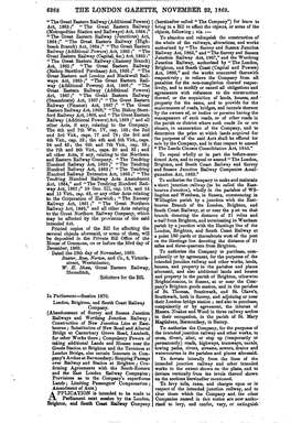 6368 the London Gazette, Novembee 23, 1869