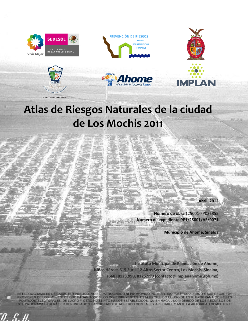 Atlas De Riesgos Naturales De La Ciudad De Los Mochis 2011