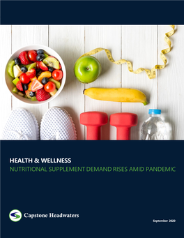 Capstone Headwaters Health & Wellness M&A Coverage Report